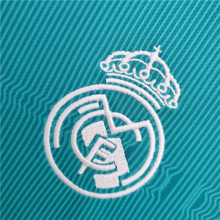 Real Madrid 21-22 Third Green Soccer Jersey Football Shirt (Long Sleeve) - Click Image to Close